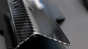 Composite material that has been finished