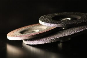 Closeup of grinding discs