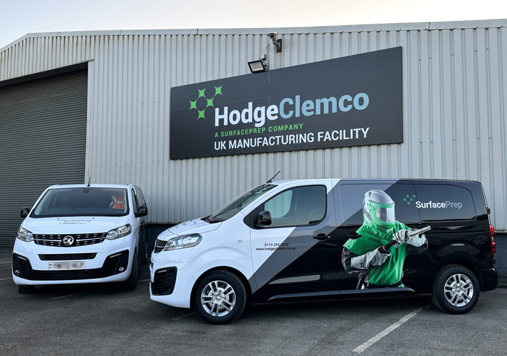 Hodge Clemco building and vehicles