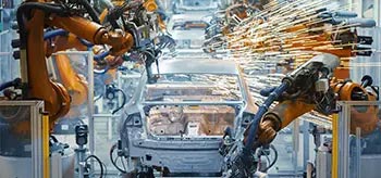 Vehicle being assembled