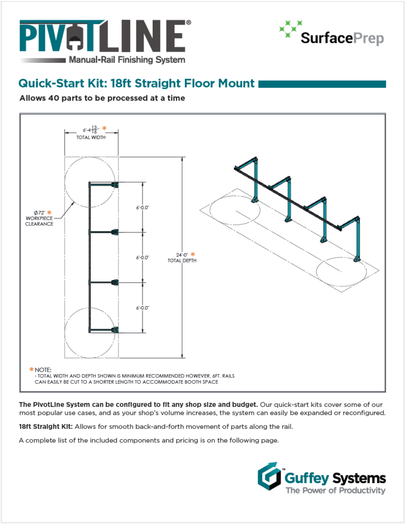 18ft straight floor mount