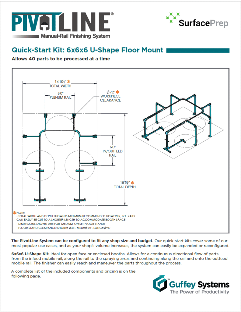 6 x 6 x 6 U Shape Floor Mount