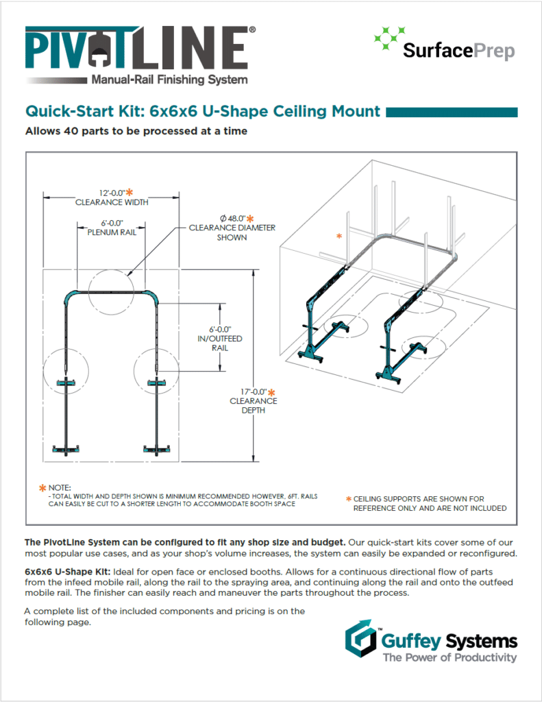 6x6x6 u shape ceiling mount